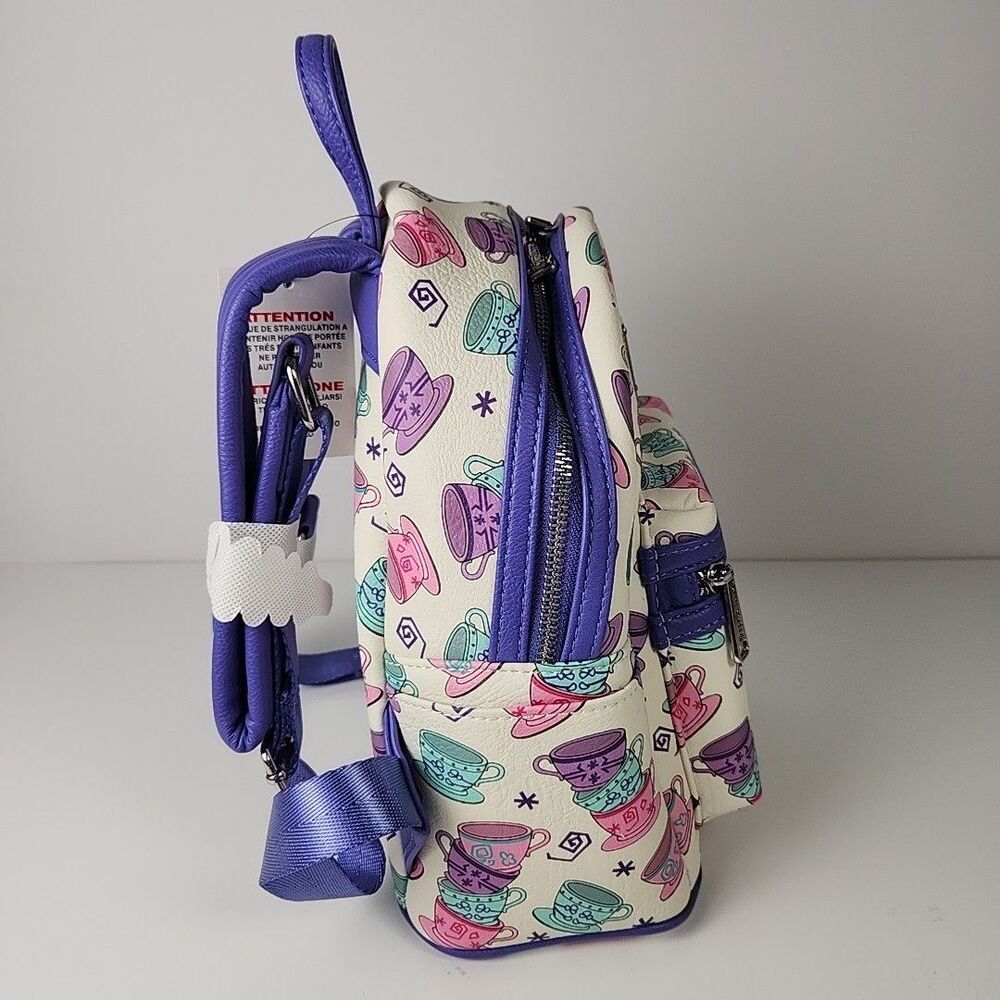 Disney Parks Loungefly Alice in Wonderland Mad Tea Party Teacups Mini Backpack - Picture 2 of 12